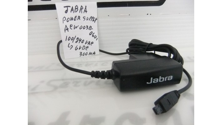 Jabra ACW003B-06U1 Adapteur ac 100/240vac a 6VDC 300